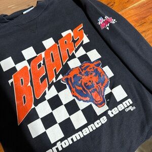 VTG 90’s Chicago Bears Signal Sports Chalk Line Racing USA Made NFL Sweatshirt S